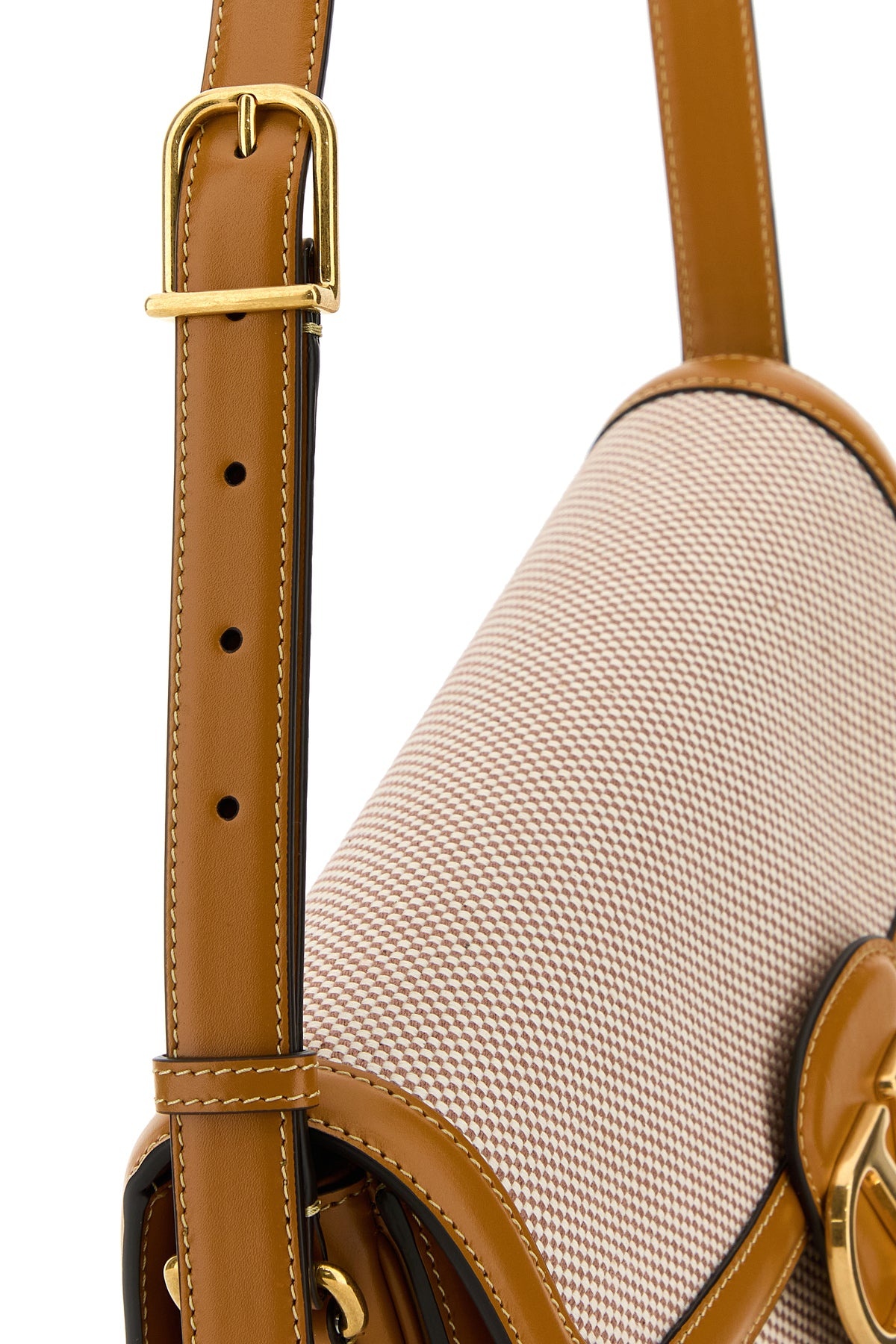 Two-tone canvas and leather 9TO5 shoulder bag - 4