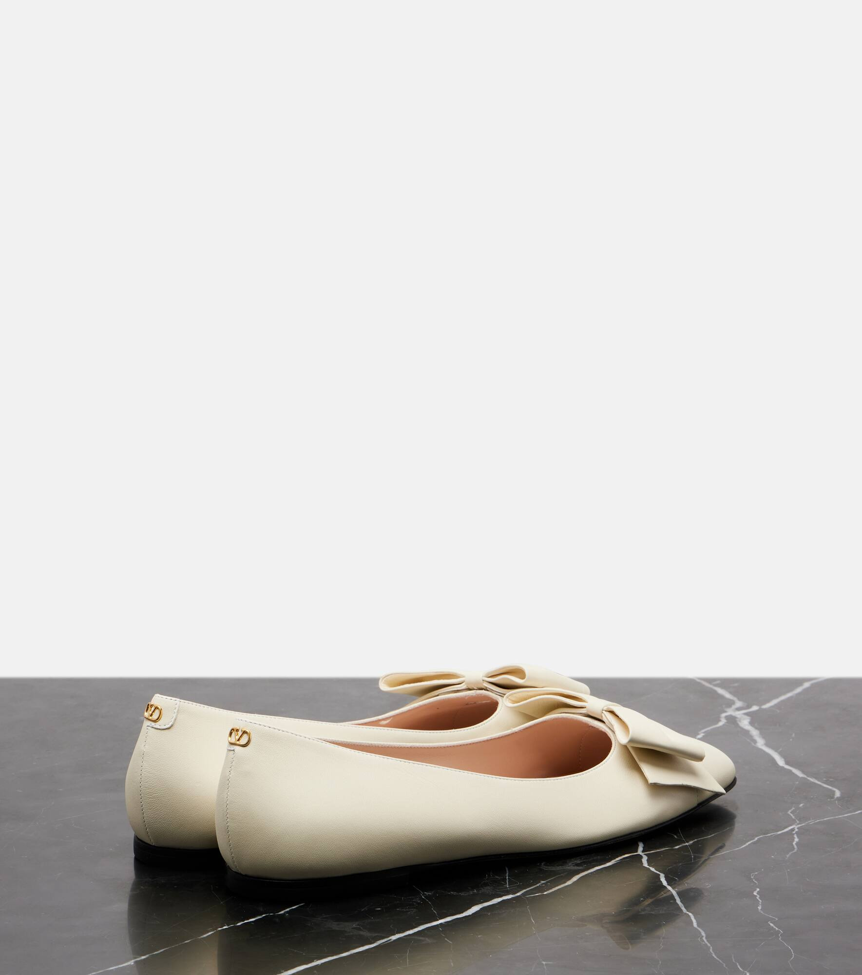 Bow-detail leather ballet flats - 2