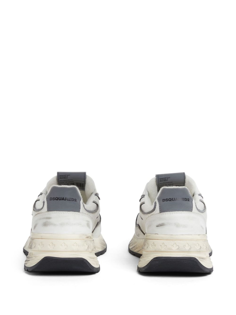distressed-finish sneakers - 3