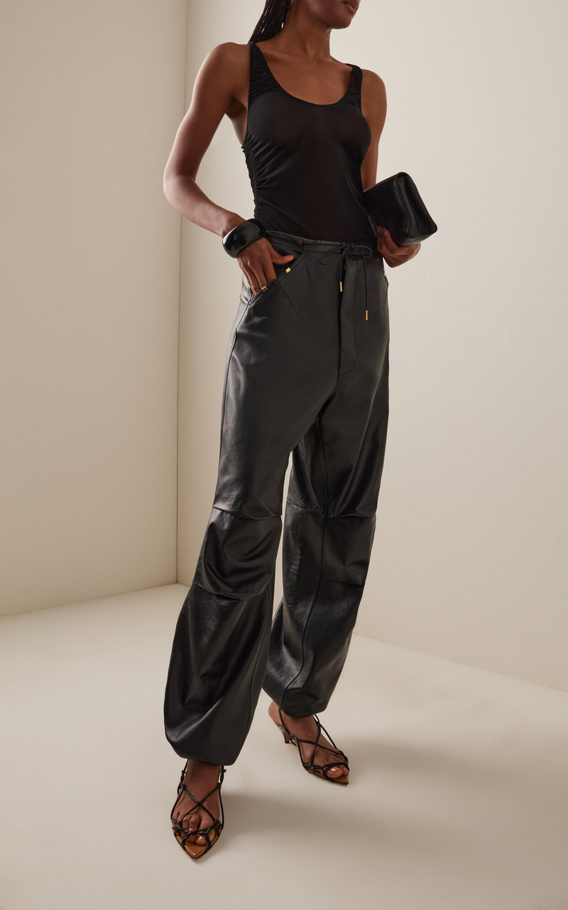 DARKPARK Daisy Plonge Leather Pants black outlook