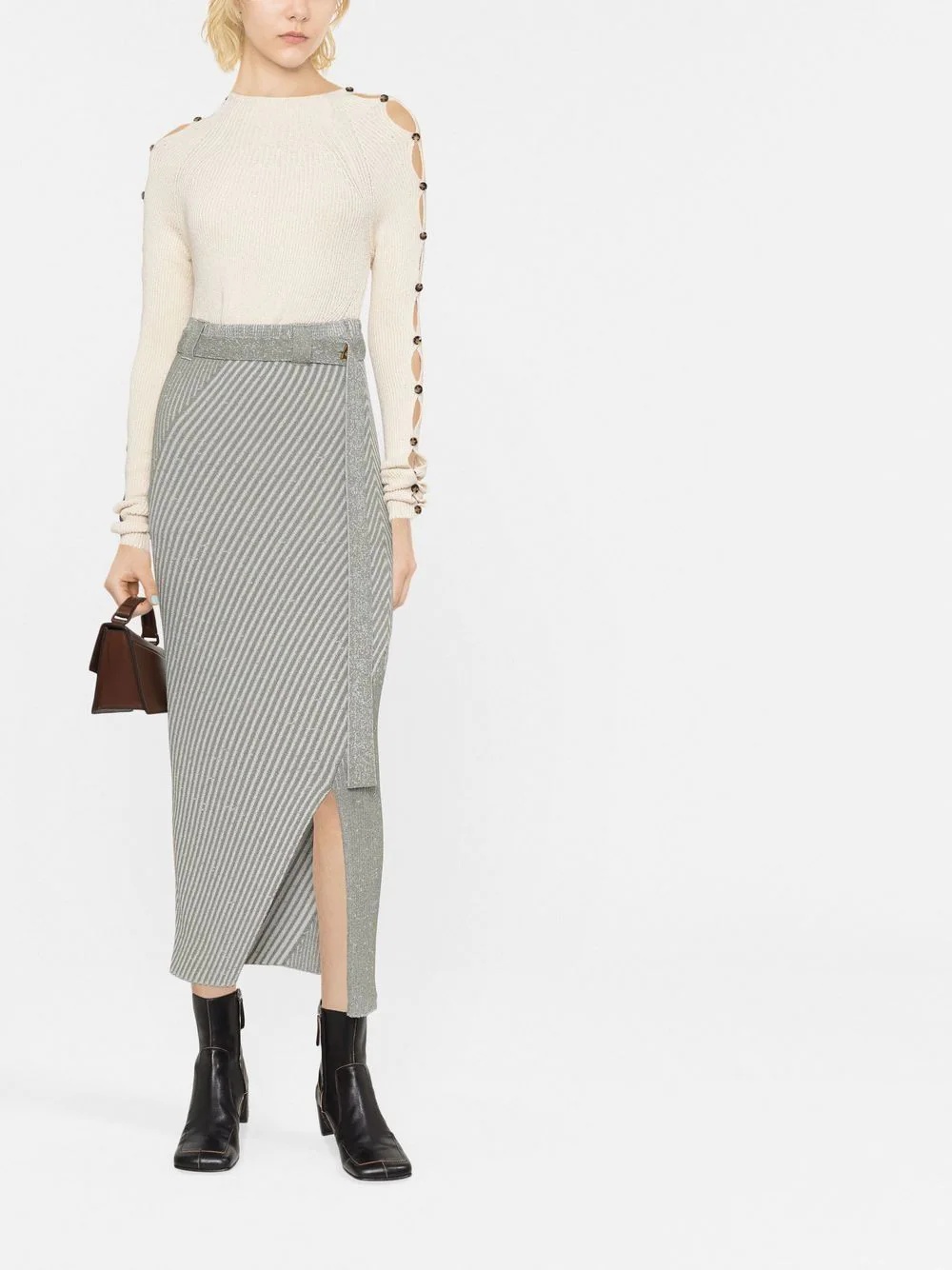 micro-rib button-embellished jumper - 2