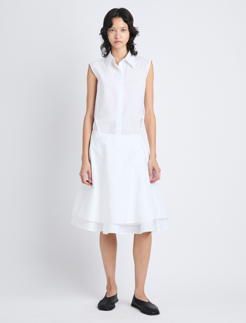 Proenza Schouler Cindy Dress in Washed Cotton Poplin outlook