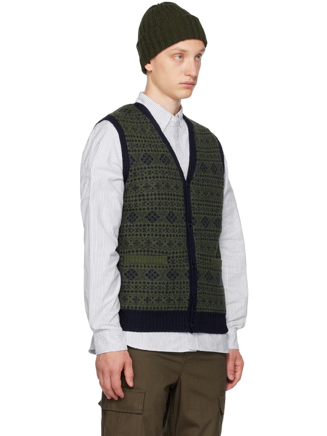 Green Buttoned Vest - 2