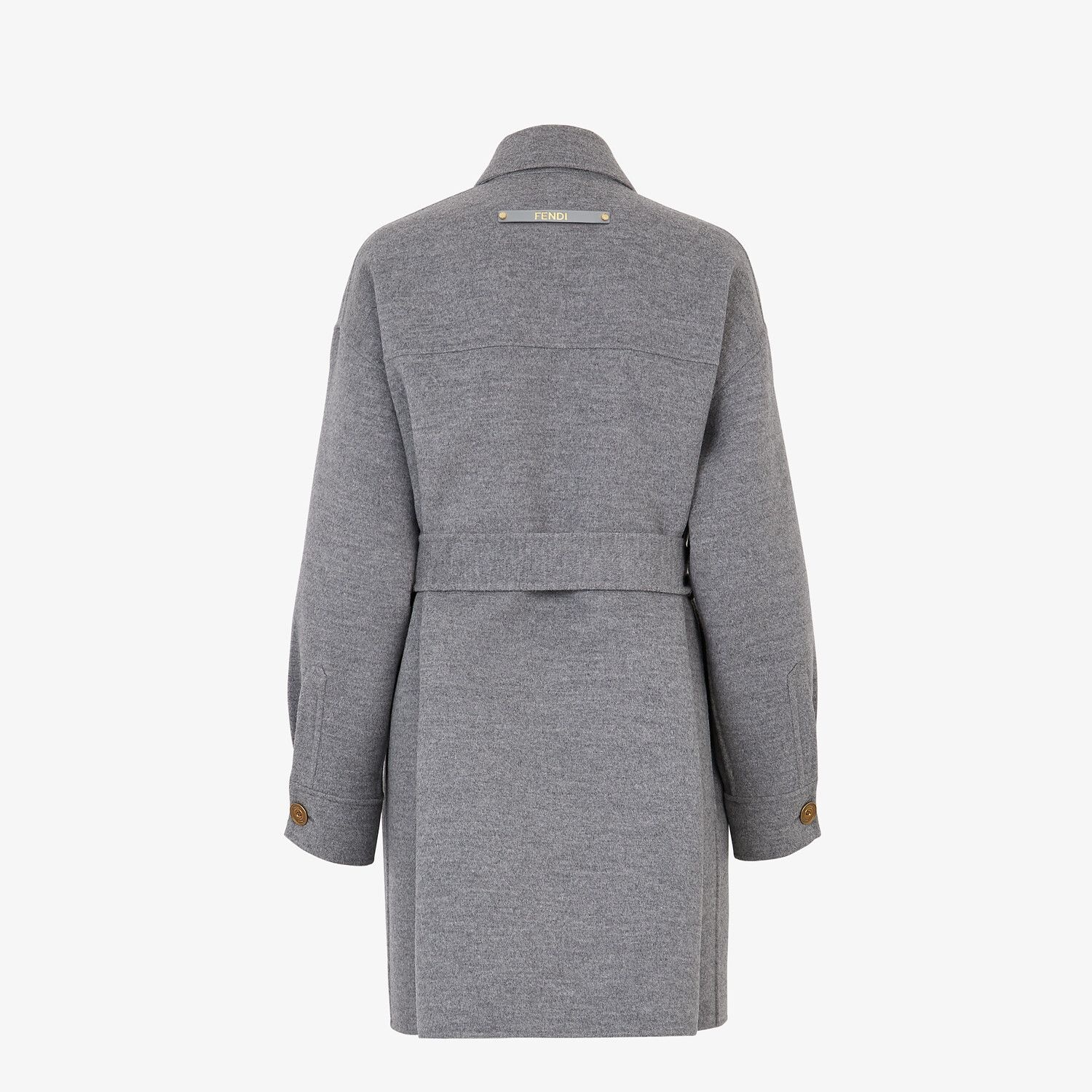 Gray wool trench coat - 2