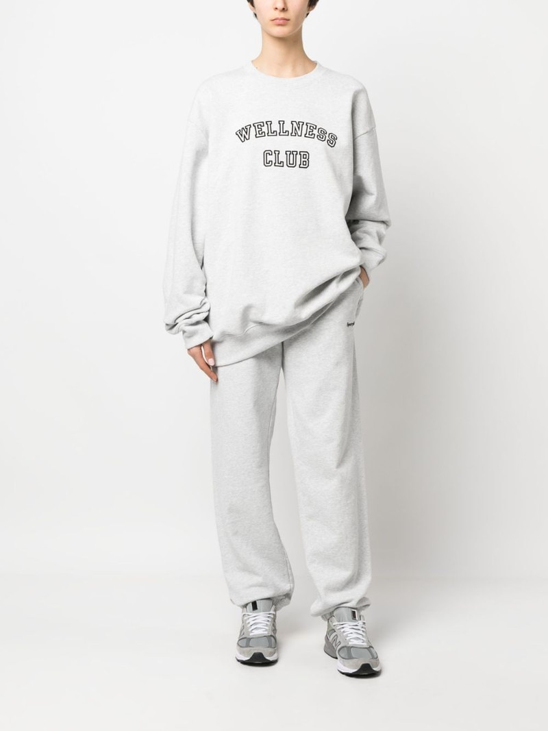 Sporty & Rich slogan-print cotton sweatshirt outlook