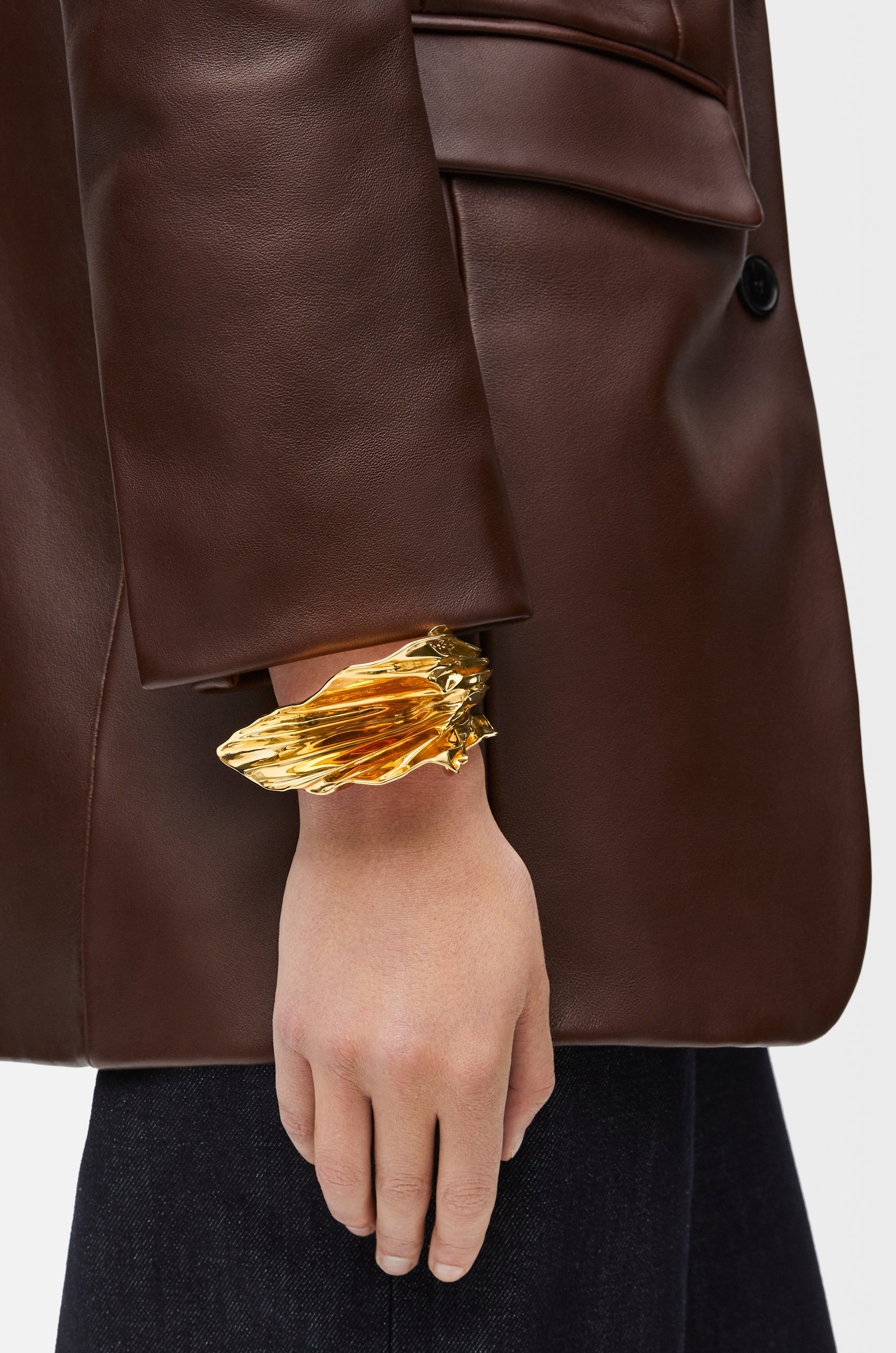 Pleated Fan cuff in sterling silver - 2