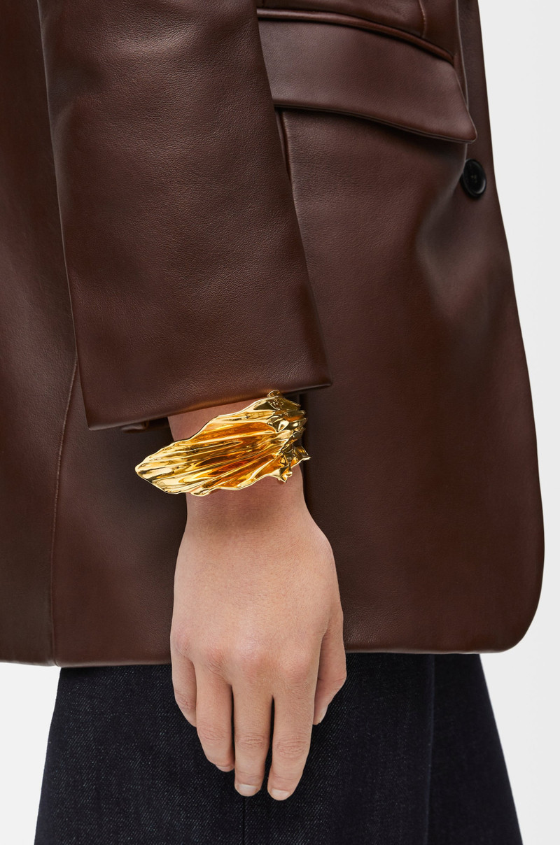 Loewe Pleated Fan cuff in sterling silver outlook