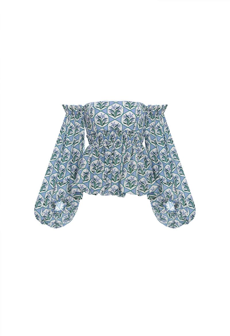 Jamaica Chan Chan Celeste Blouse 1