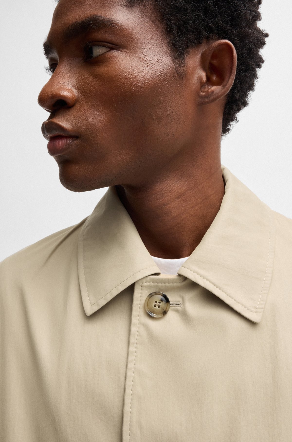 CLASSIC-FIT COAT IN COTTON - 3