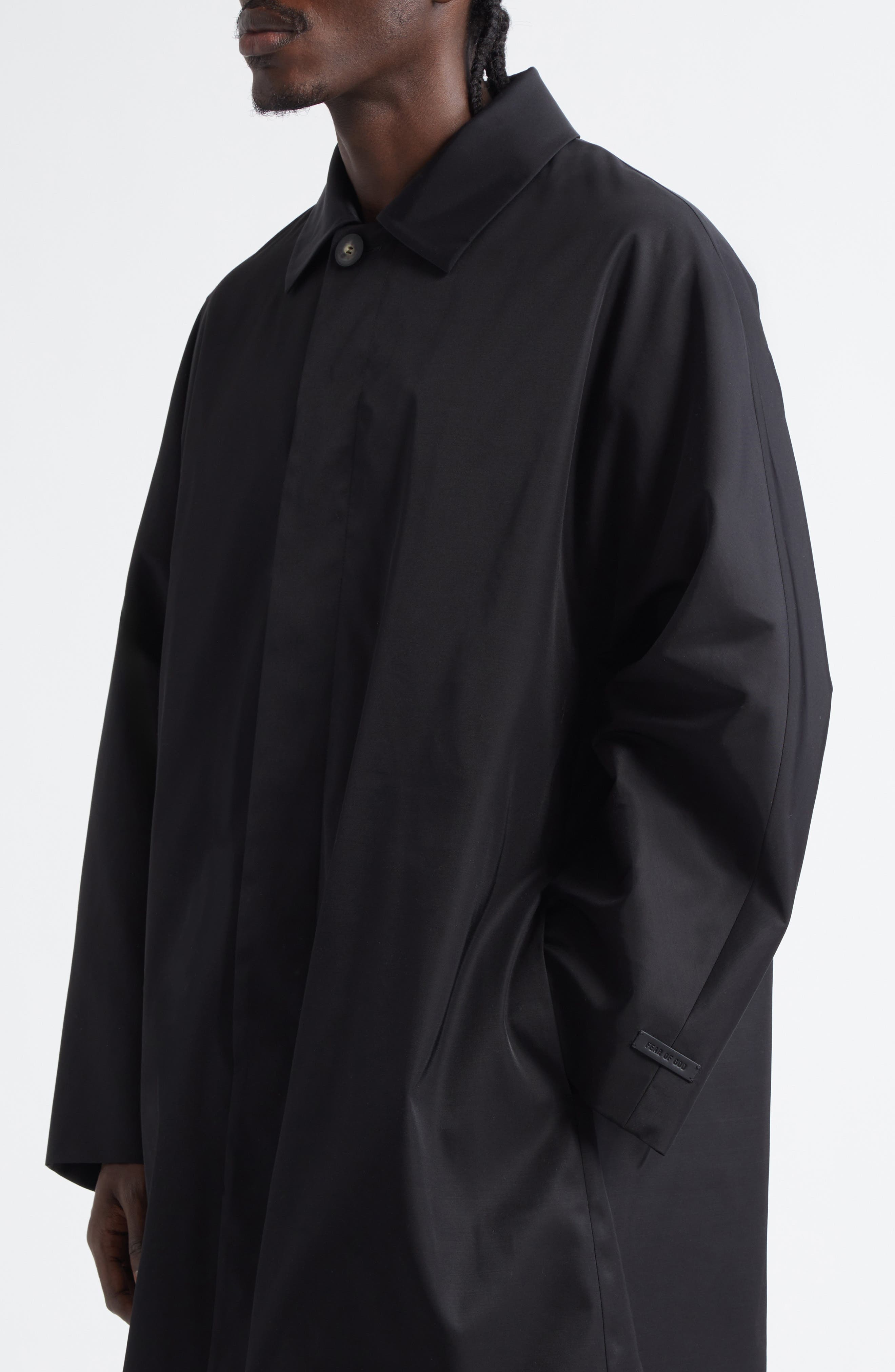 Fear of God Nylon & Wool Car Coat in Black at Nordstrom - 5