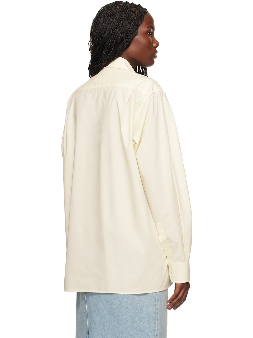 Off-White Poplin Shirt - 3