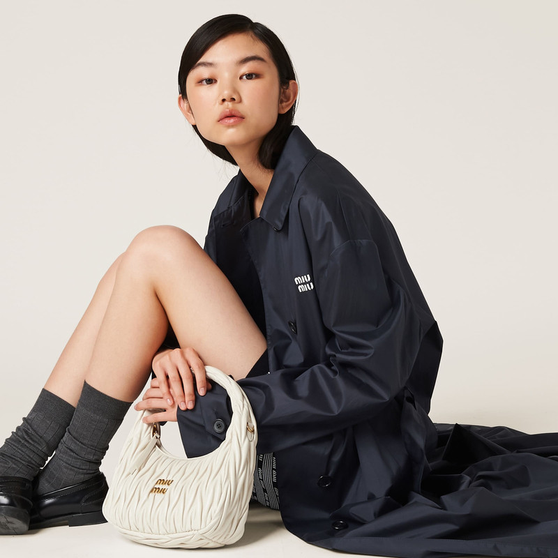 Technical silk coat 5