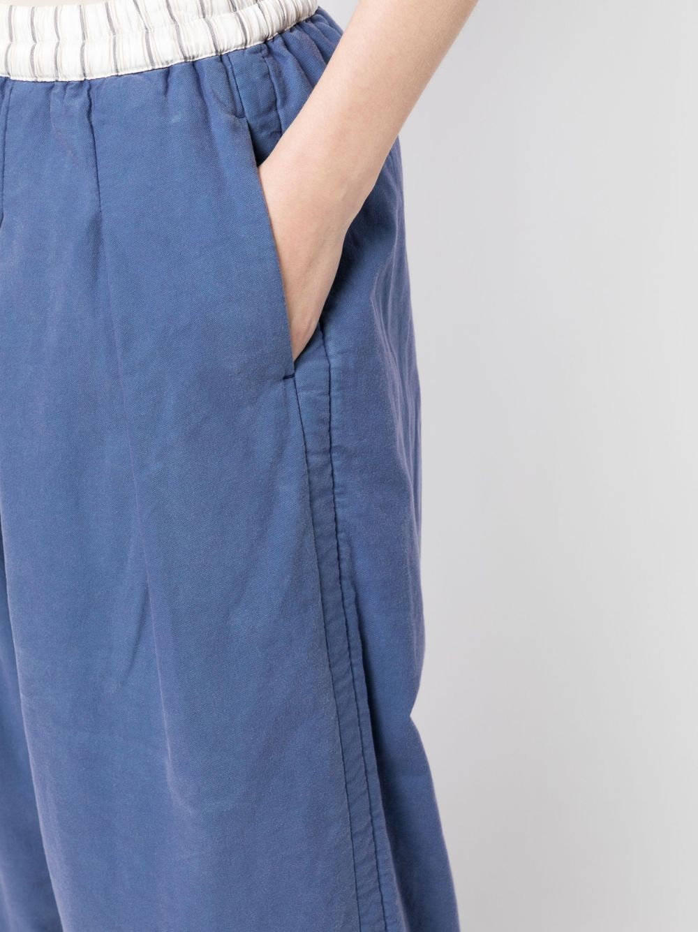 drop crotch cropped trousers - 5