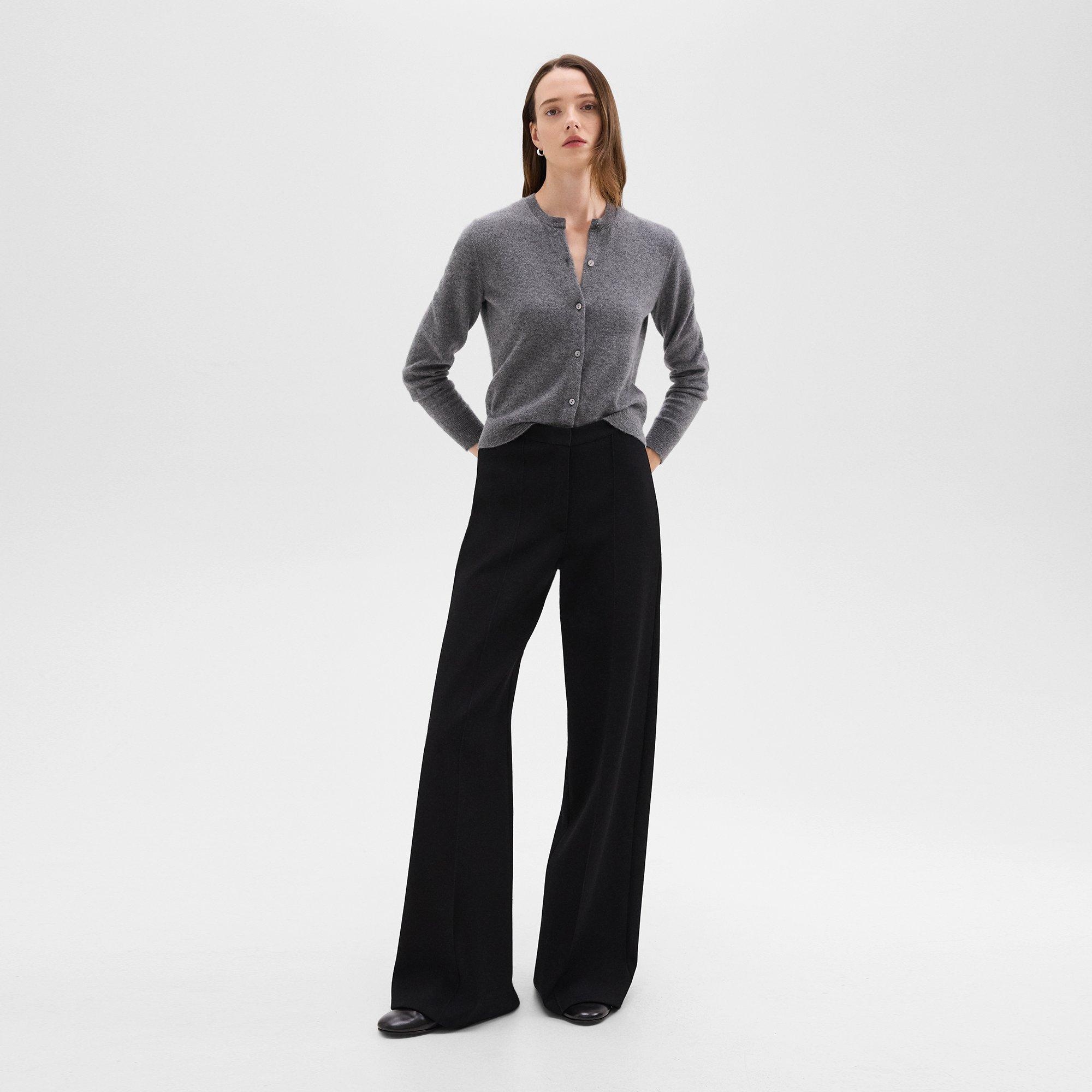 High-Waist Wide-Leg Pant in Crepe Knit - 2