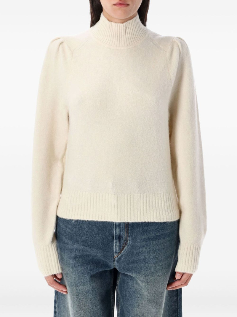 turtleneck puff-shoulder jumper 1