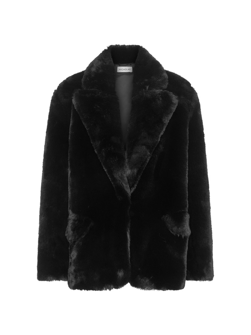 Women's Desiree Faux-Fur Jacket - Black 1