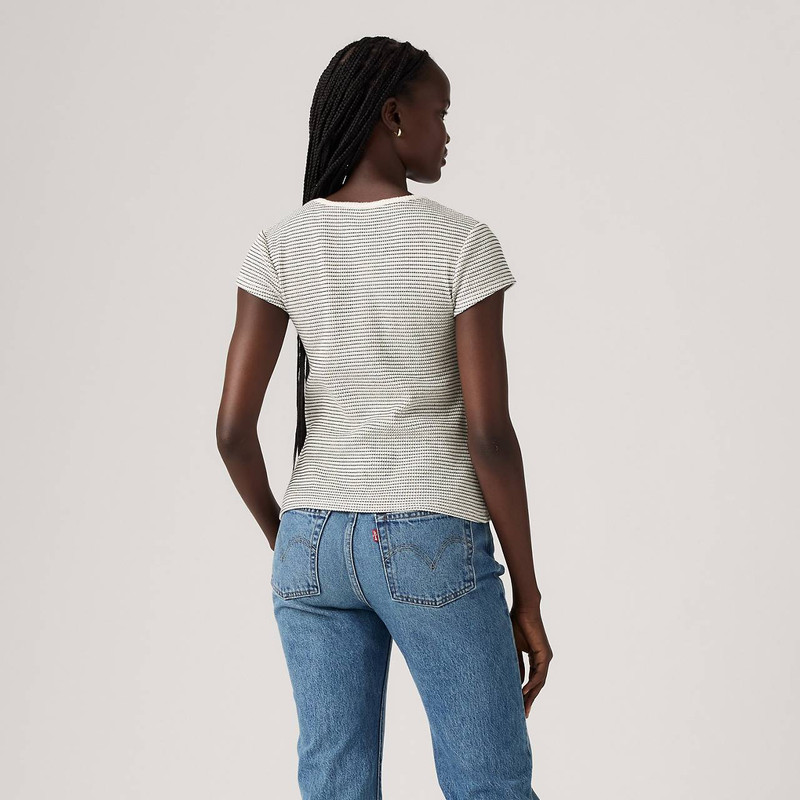 DRY GOODS WAFFLE CAP-SLEEVE TEE 4