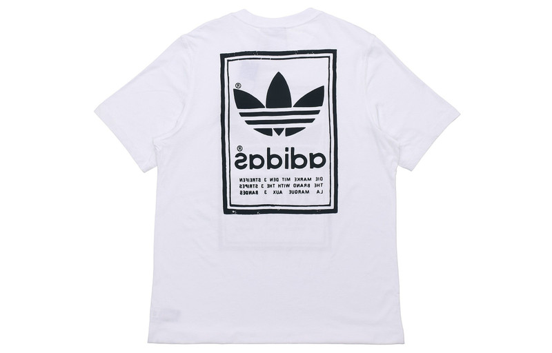 adidas adidas originals Vintage Tee White Round Neck Breathable Short Sleeve ED6916 outlook