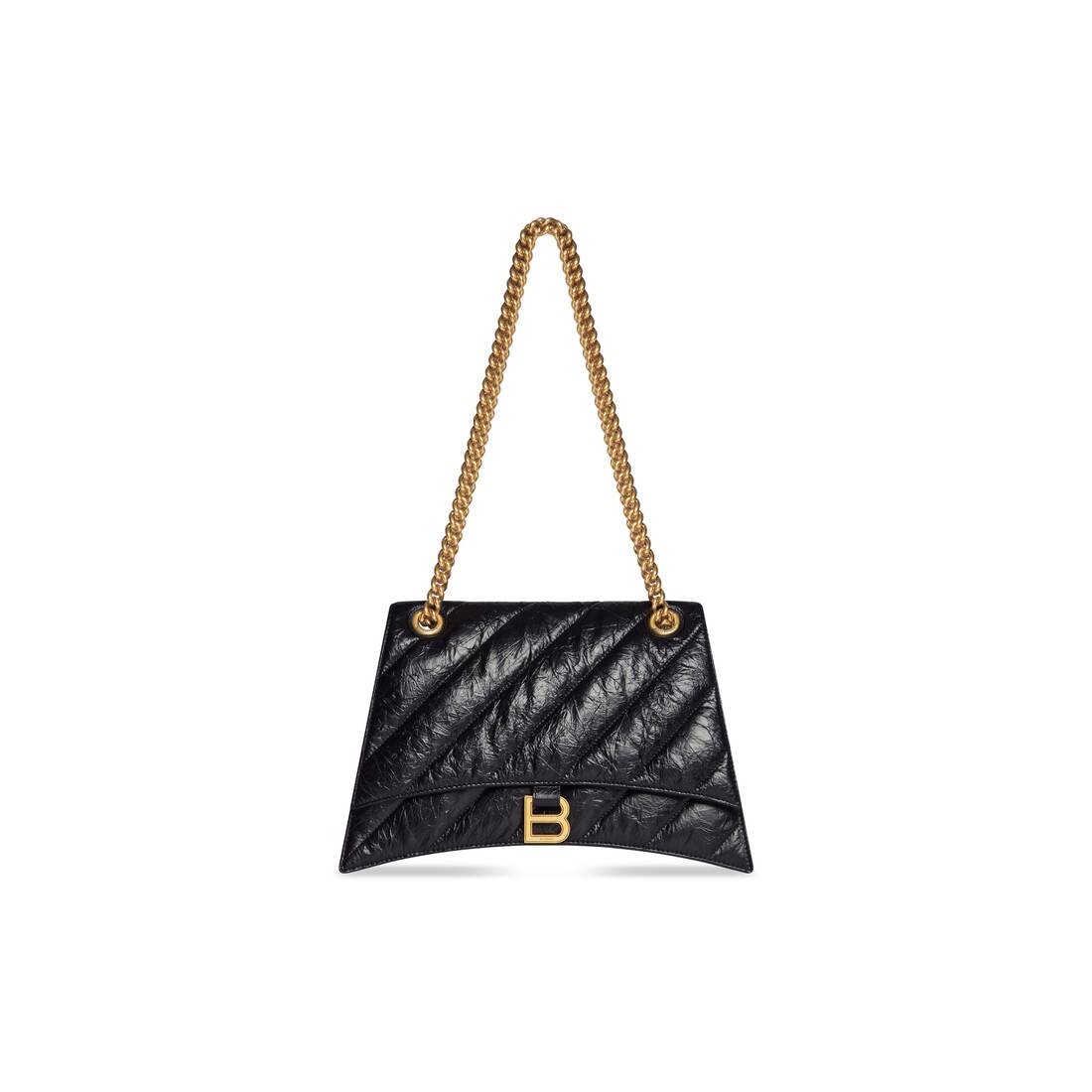 Women's Crush Medium Chain Bag Quilted  in Black - 1