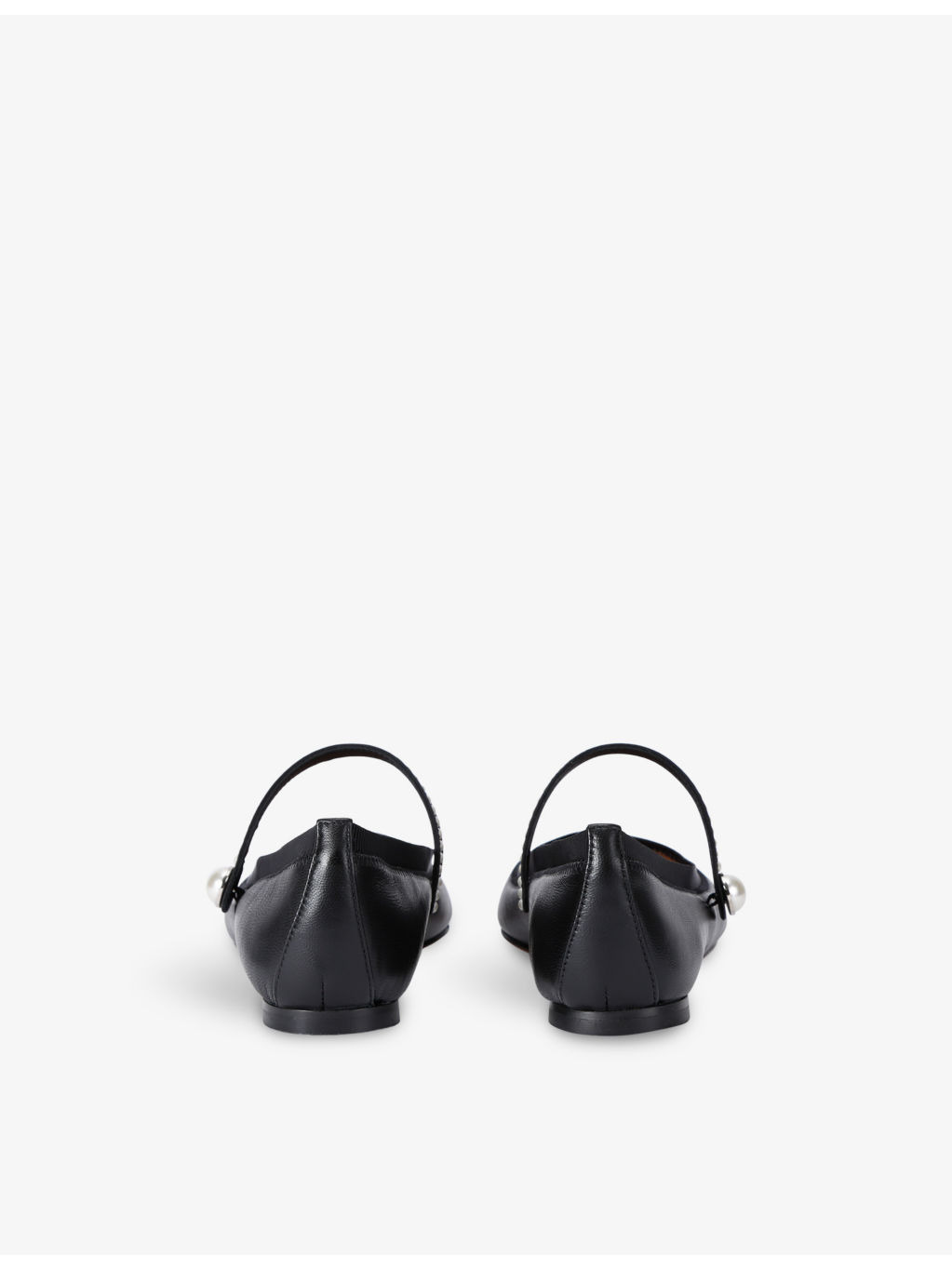 Romy pearl-embellished leather ballet flats - 4