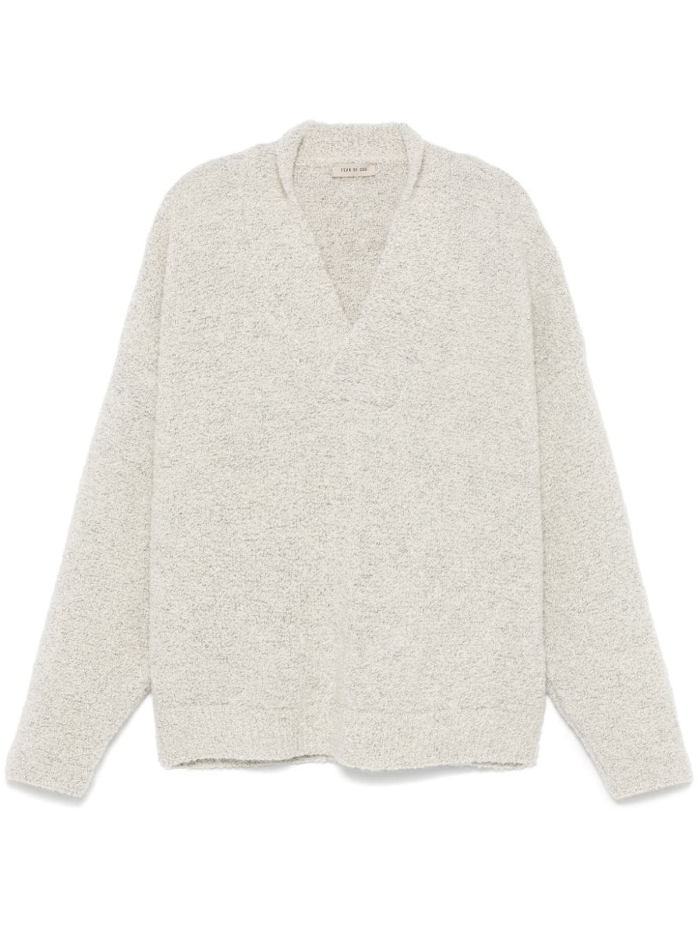 overlapped V-neck sweater - 1