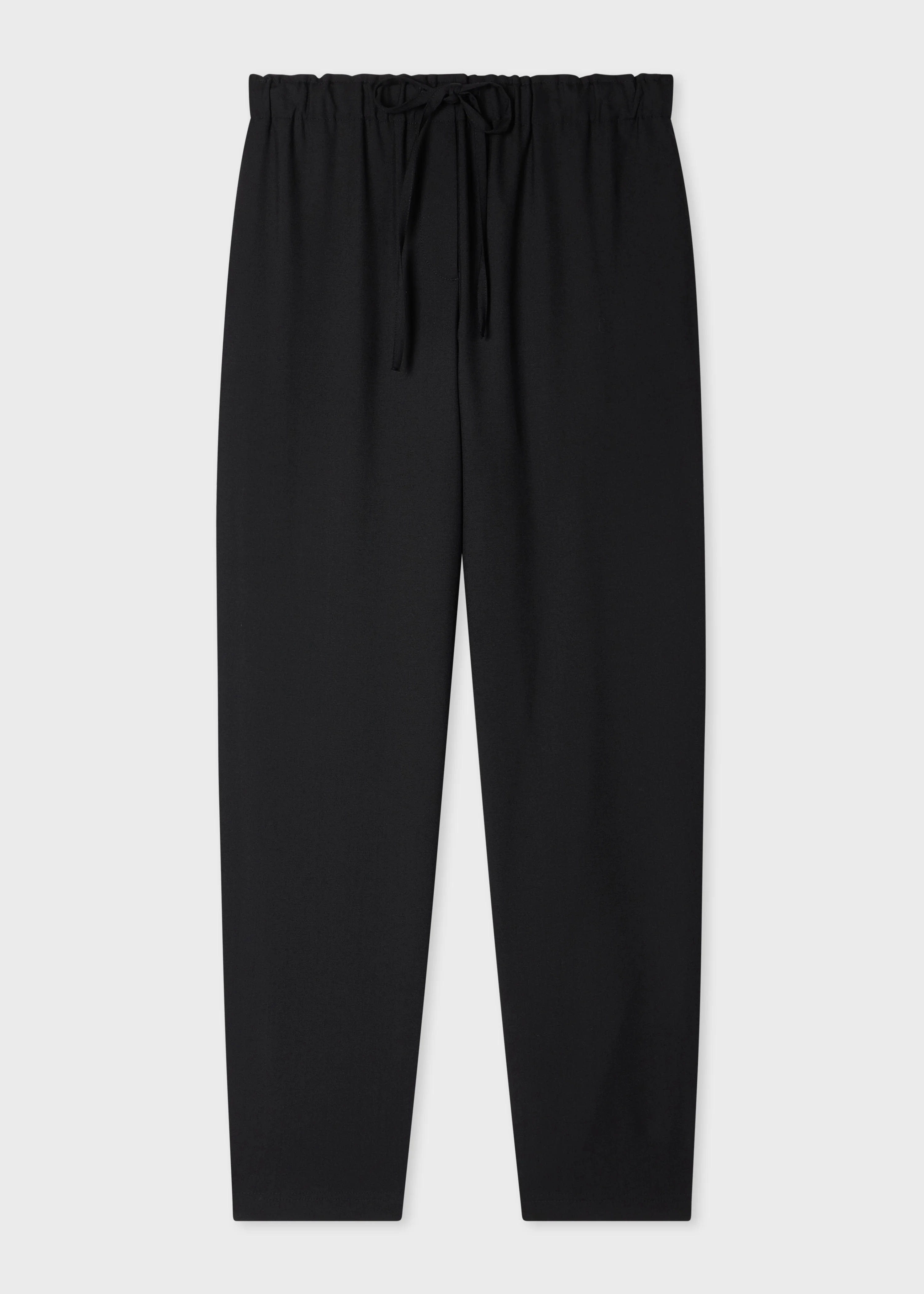 Women's Black Barrel Leg Trousers - 1