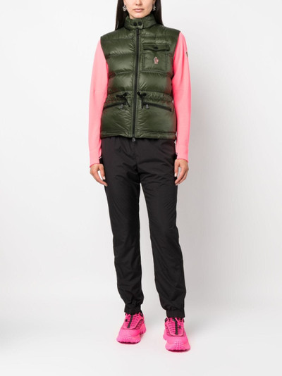 Moncler Grenoble logo-patch feather-down gilet outlook