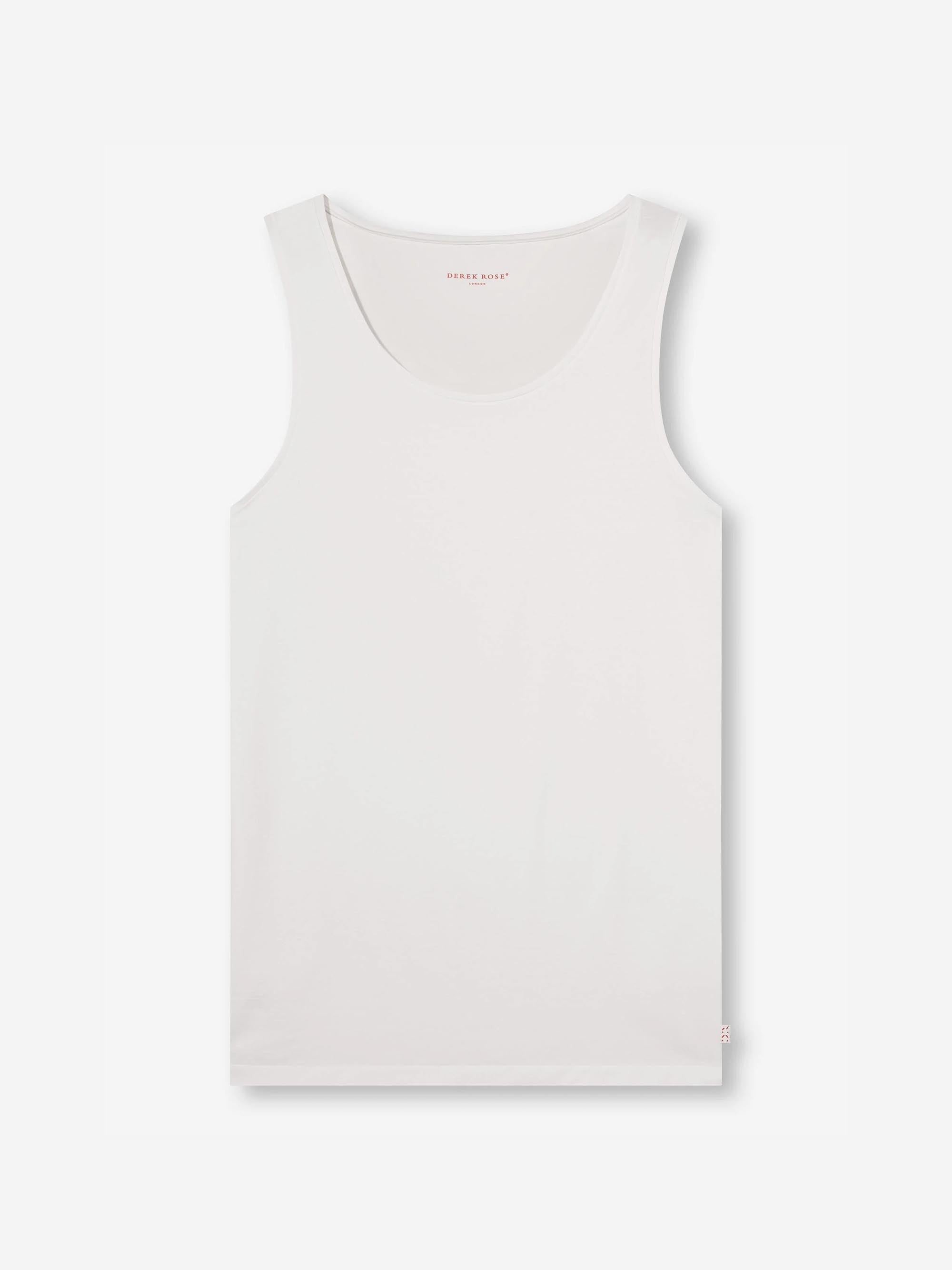 Men's Underwear Vest Jack Pima Cotton Stretch White - 2