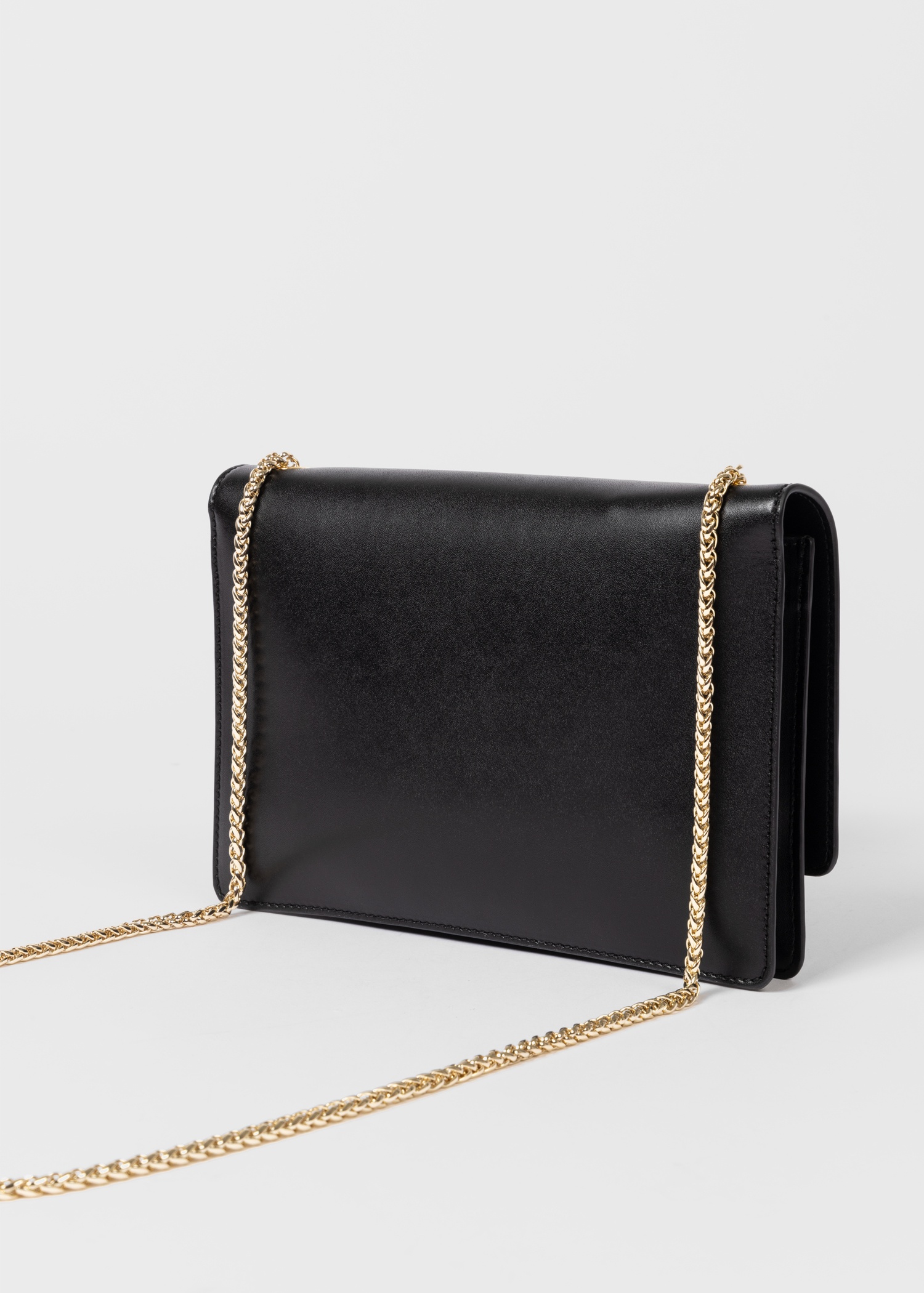 Women's Black Gold Chain Evening Bag - 4