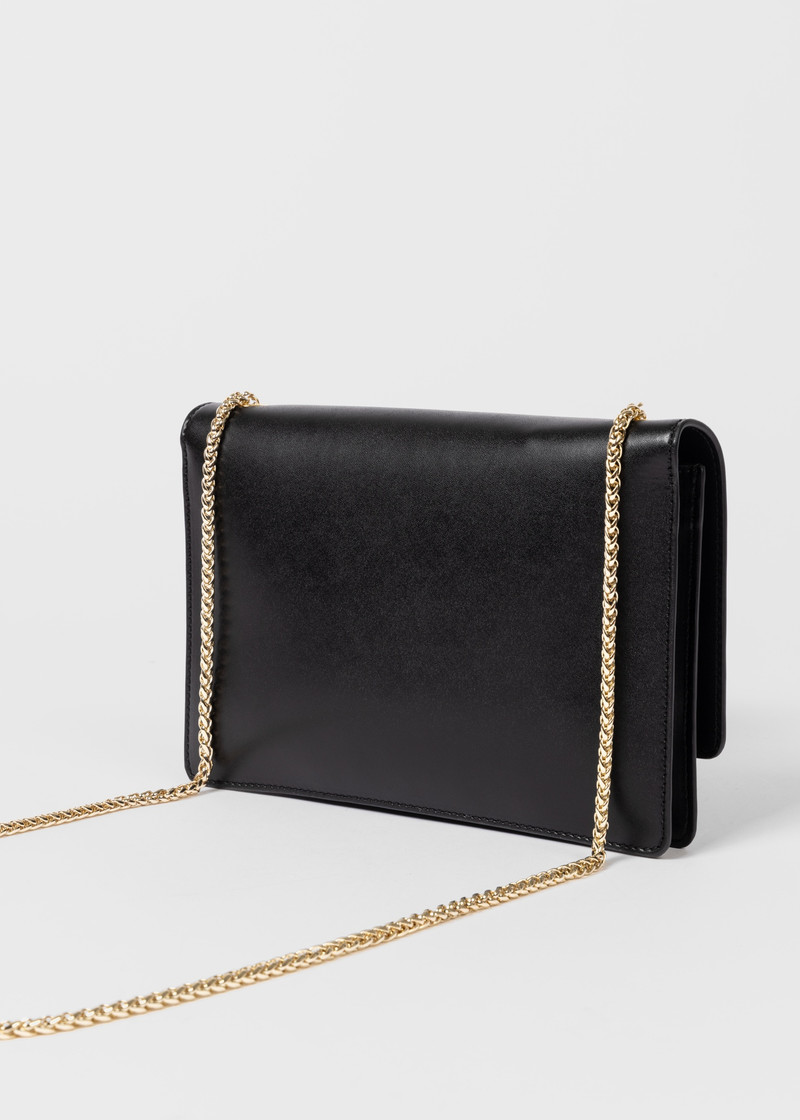 Women's Black Gold Chain Evening Bag 4