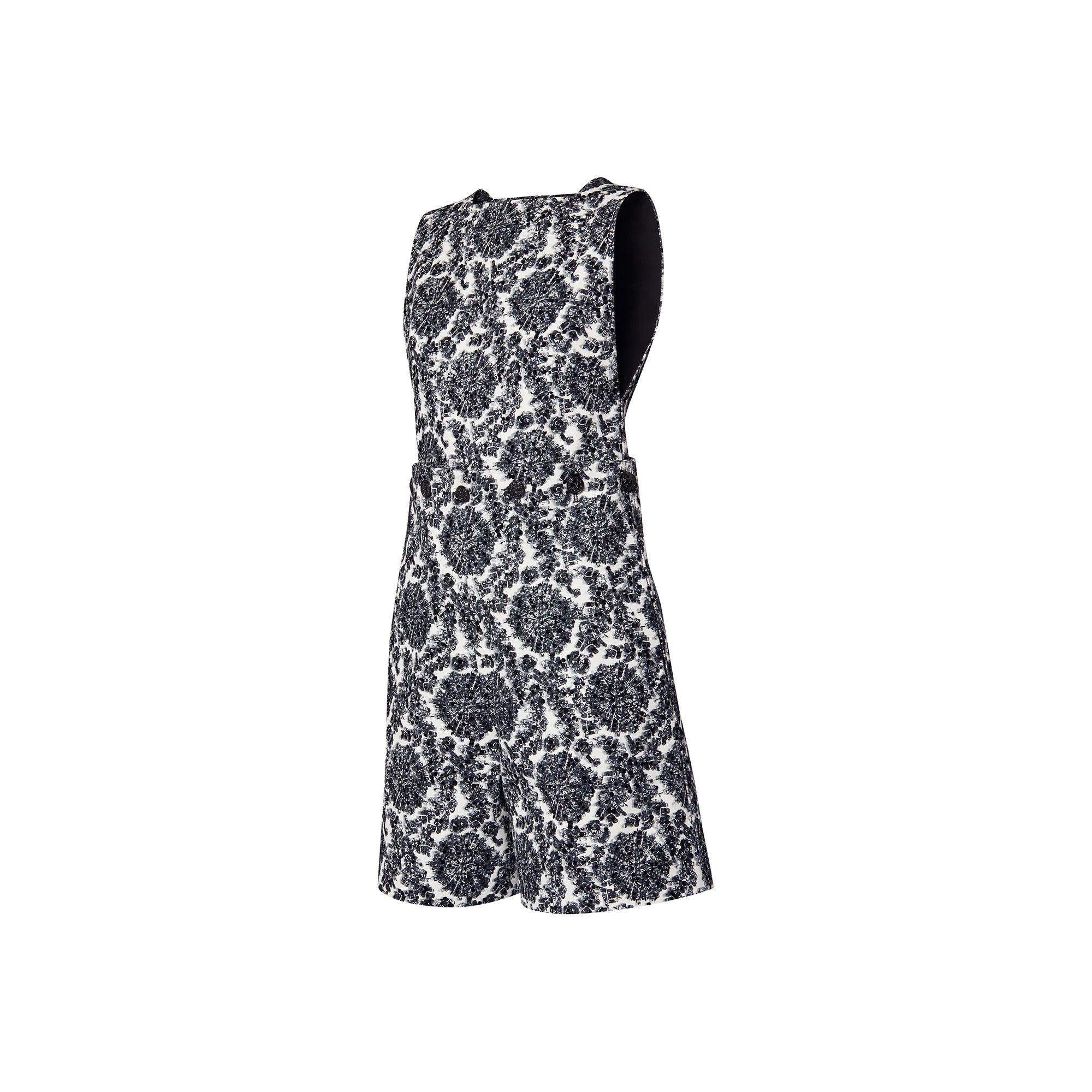 Sequin Flower Print Playsuit - 2