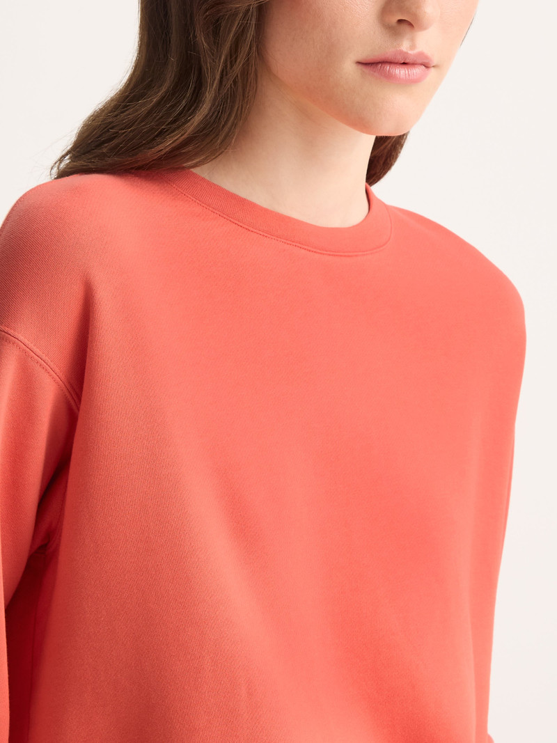 Women's Sweatshirt Quinn Cotton Modal Coral Orange 4