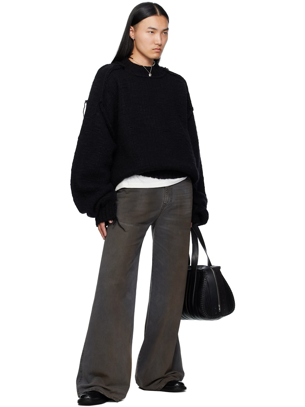 Black Kingpin Knit Sweater - 5
