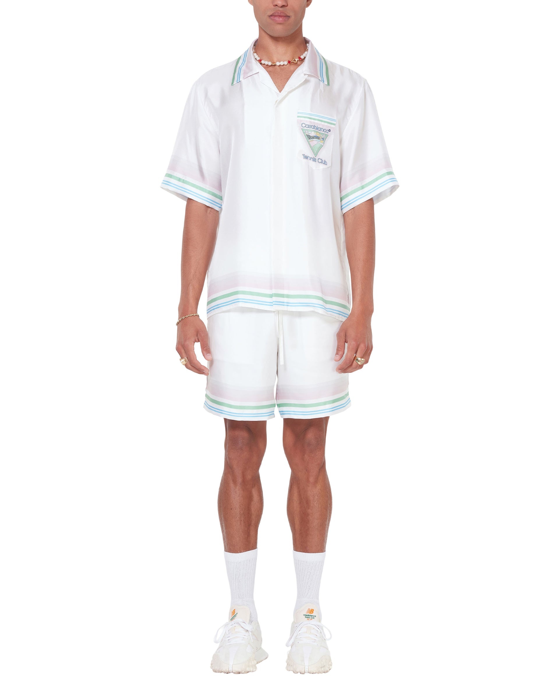 Casablanca Tennis Club Icon Silk Shirt - 3