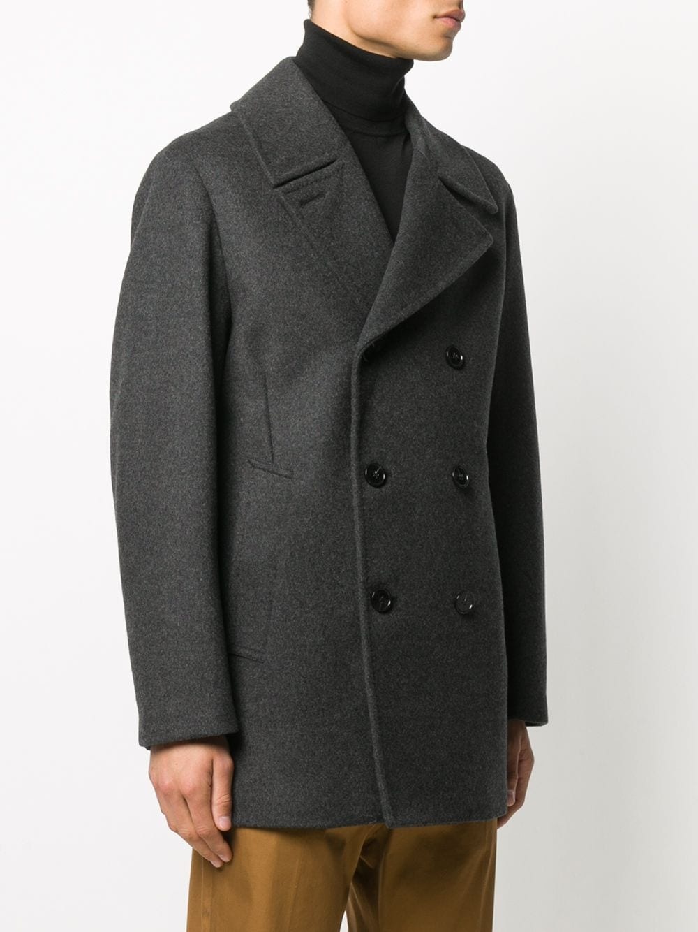 DALTON notched-lapels peacoat - 3