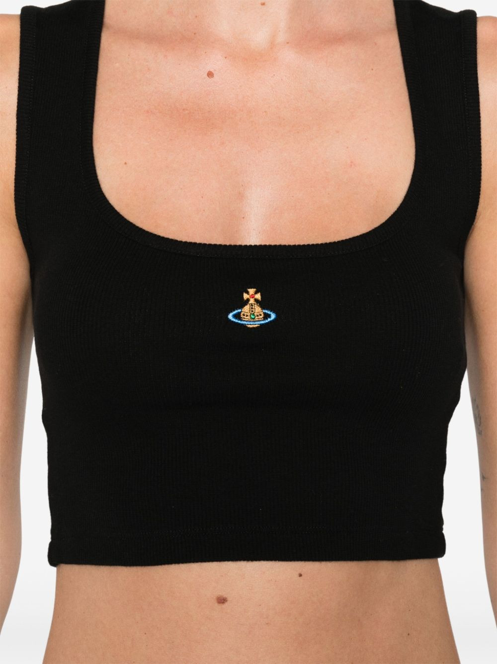orb-embellished sleeveless top - 5