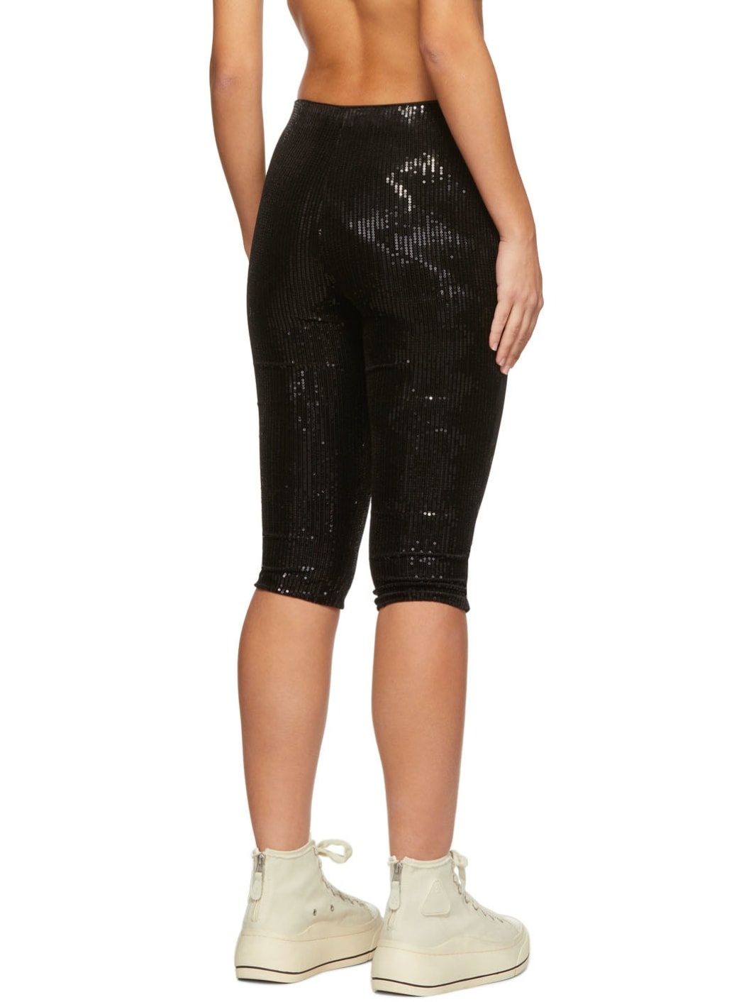 Black Sequin Shorts - 3