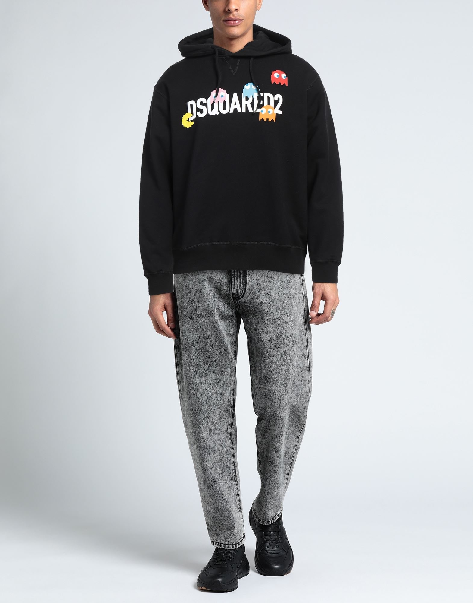 Black Men's Hooded Sweatshirt - 2
