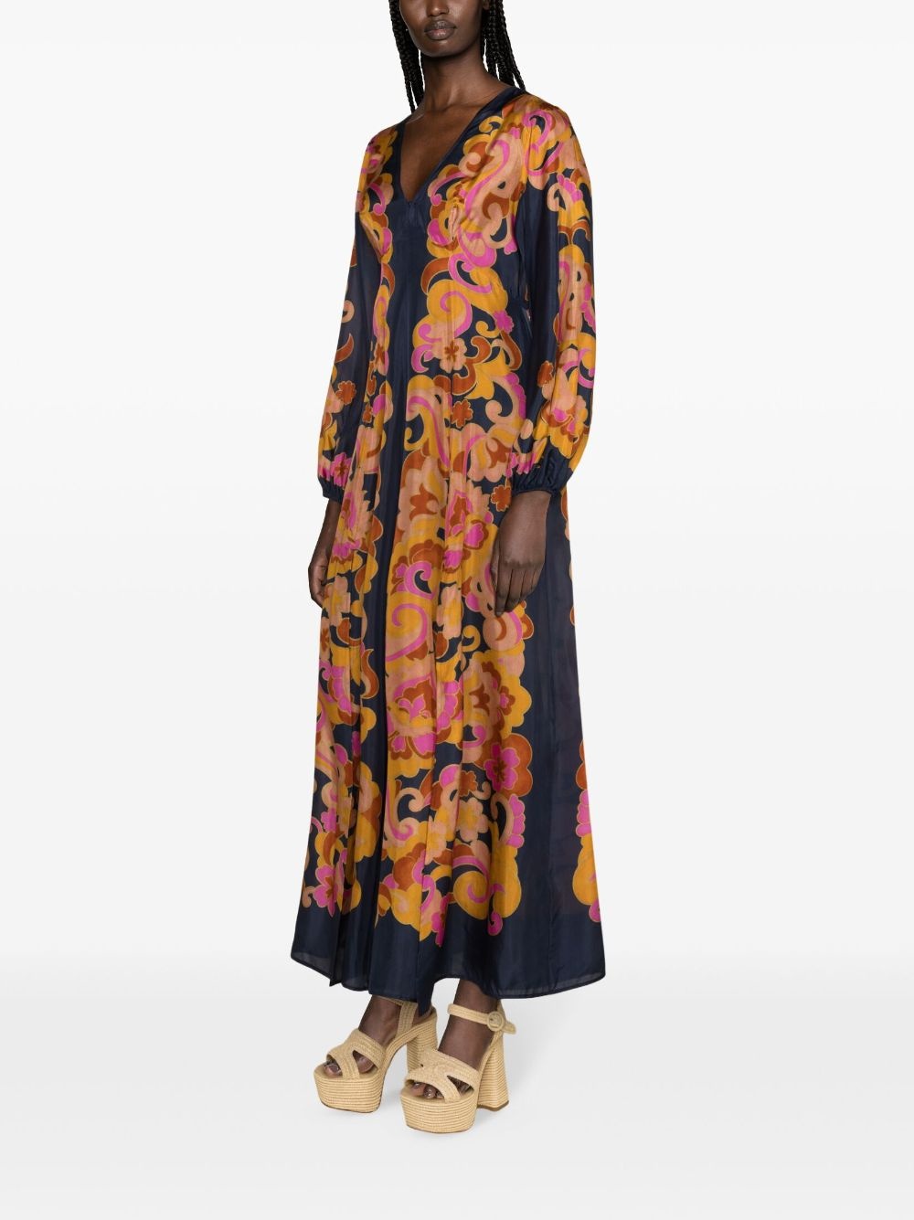 Acadian silk maxi dress - 3
