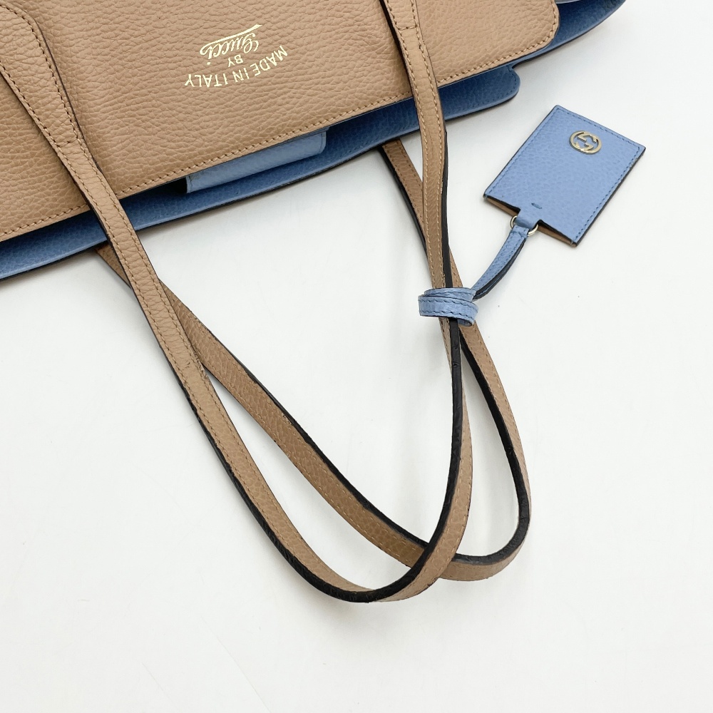 Gucci Beige Leather Swing Shopper Bag - 7