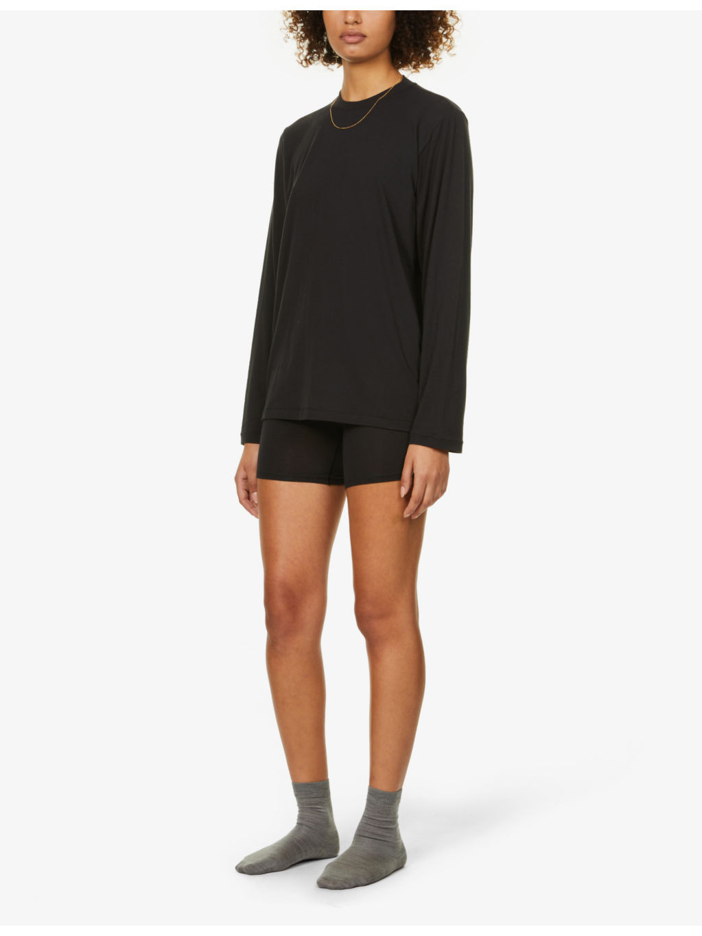 Boyfriend oversized stretch-jersey T-shirt - 2