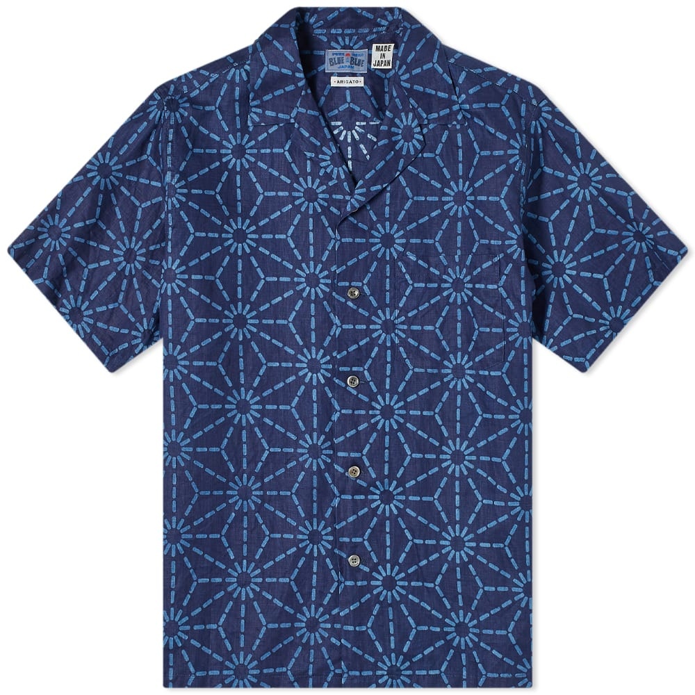 Blue Blue Japan Asanoha Pattern Vacation Shirt - 1