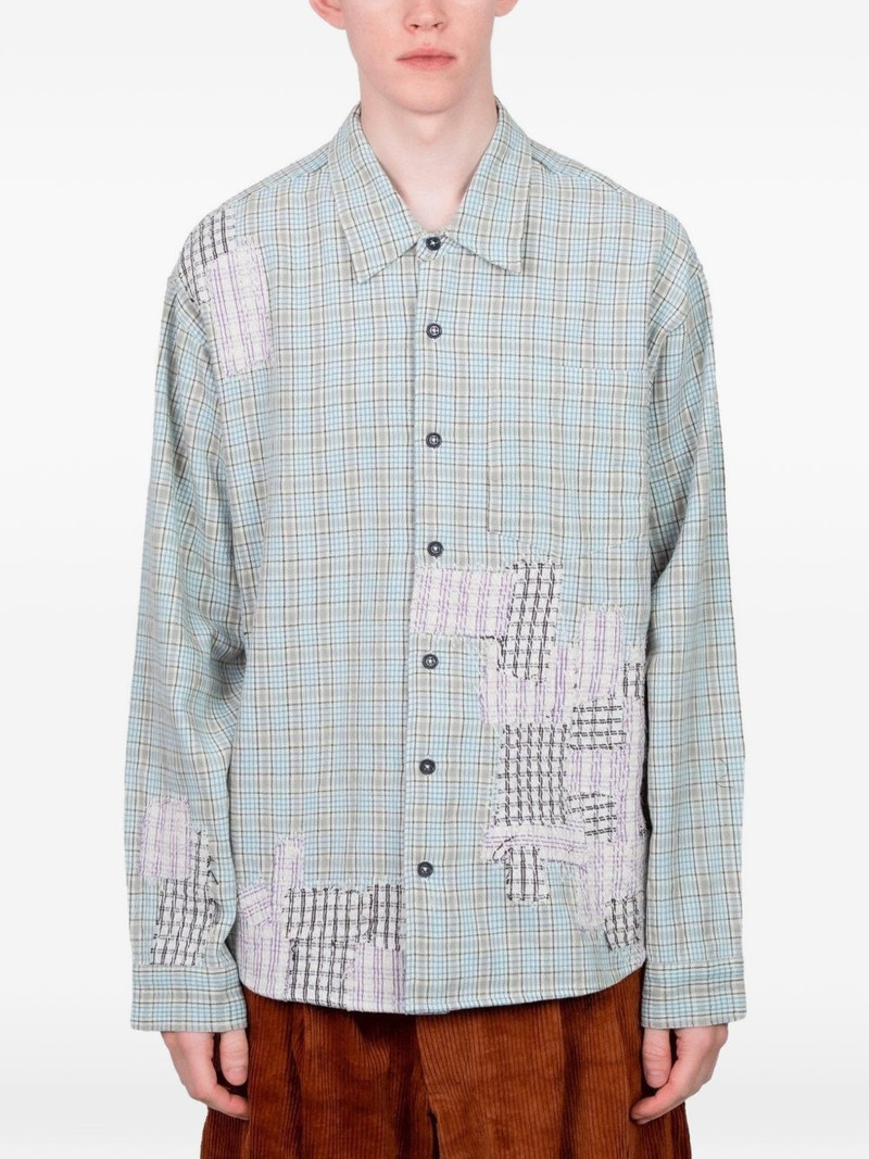 patchwork plaid shirt 1