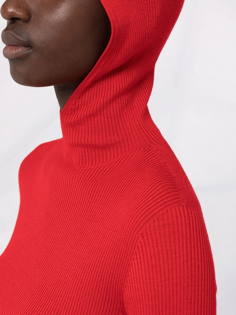 ribbed-knit hoodie 3