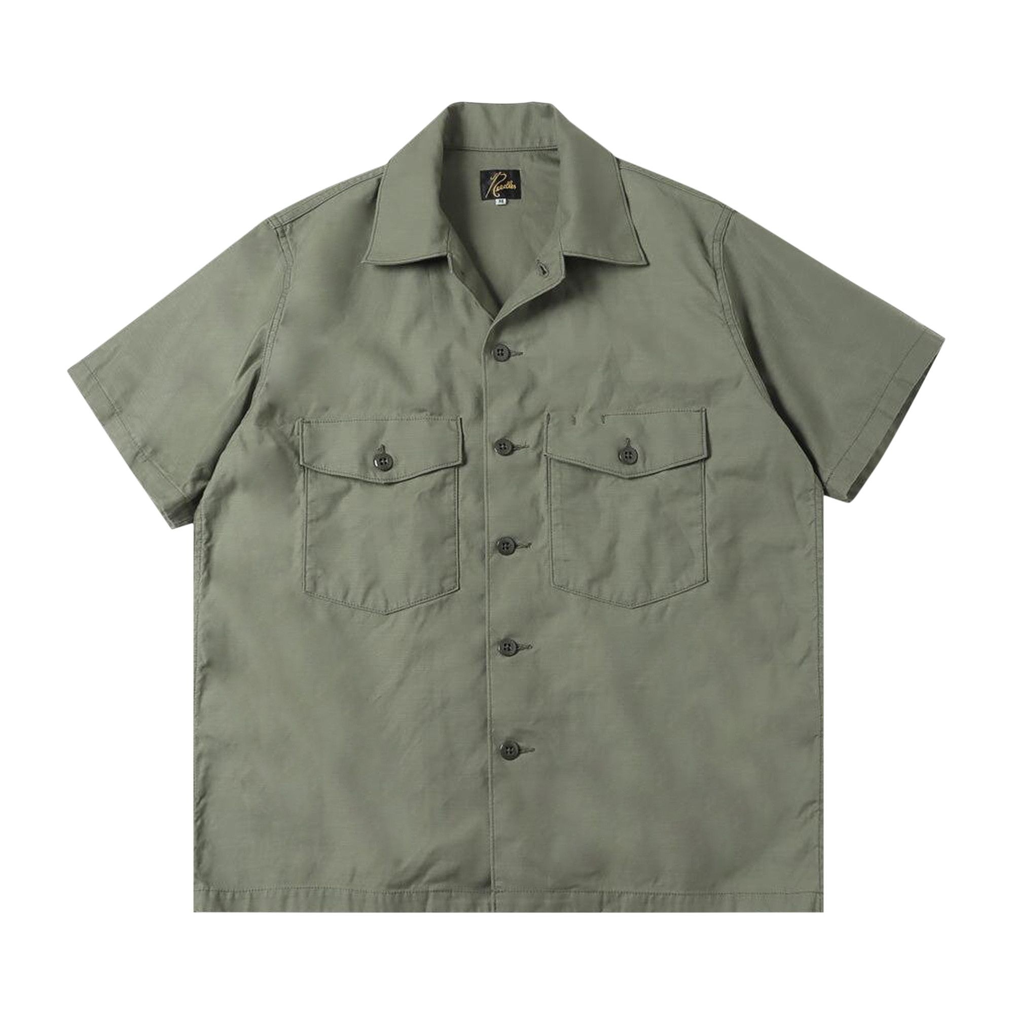 Needles Short-Sleeve Fatigue Shirt 'Olive' - 1