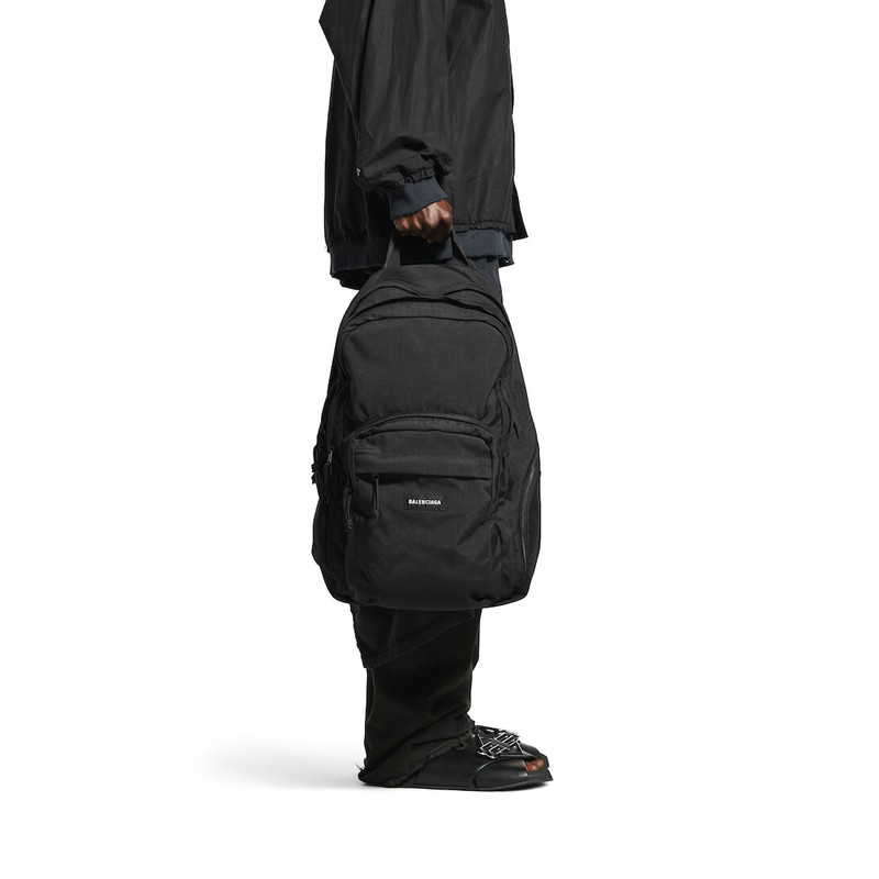 BALENCIAGA Men's Explorer Multipocket Backpack  in Black outlook