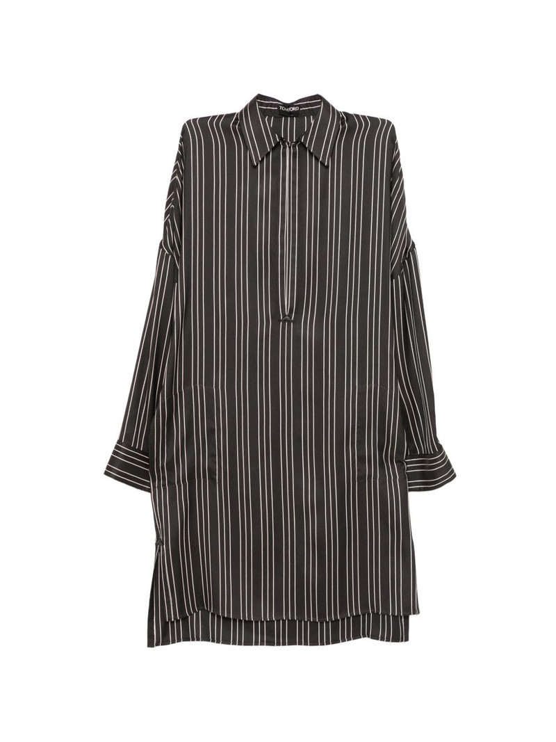 striped v-neck dress 1