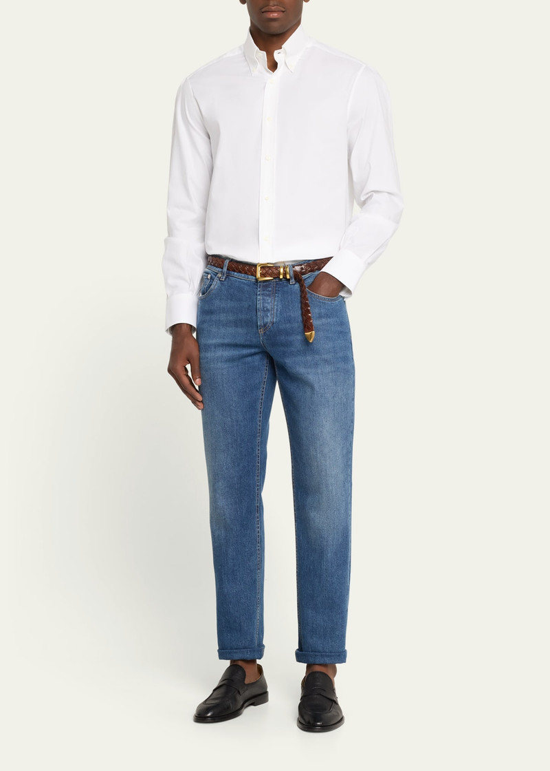 Brunello Cucinelli Men's Oxford Sport Shirt outlook