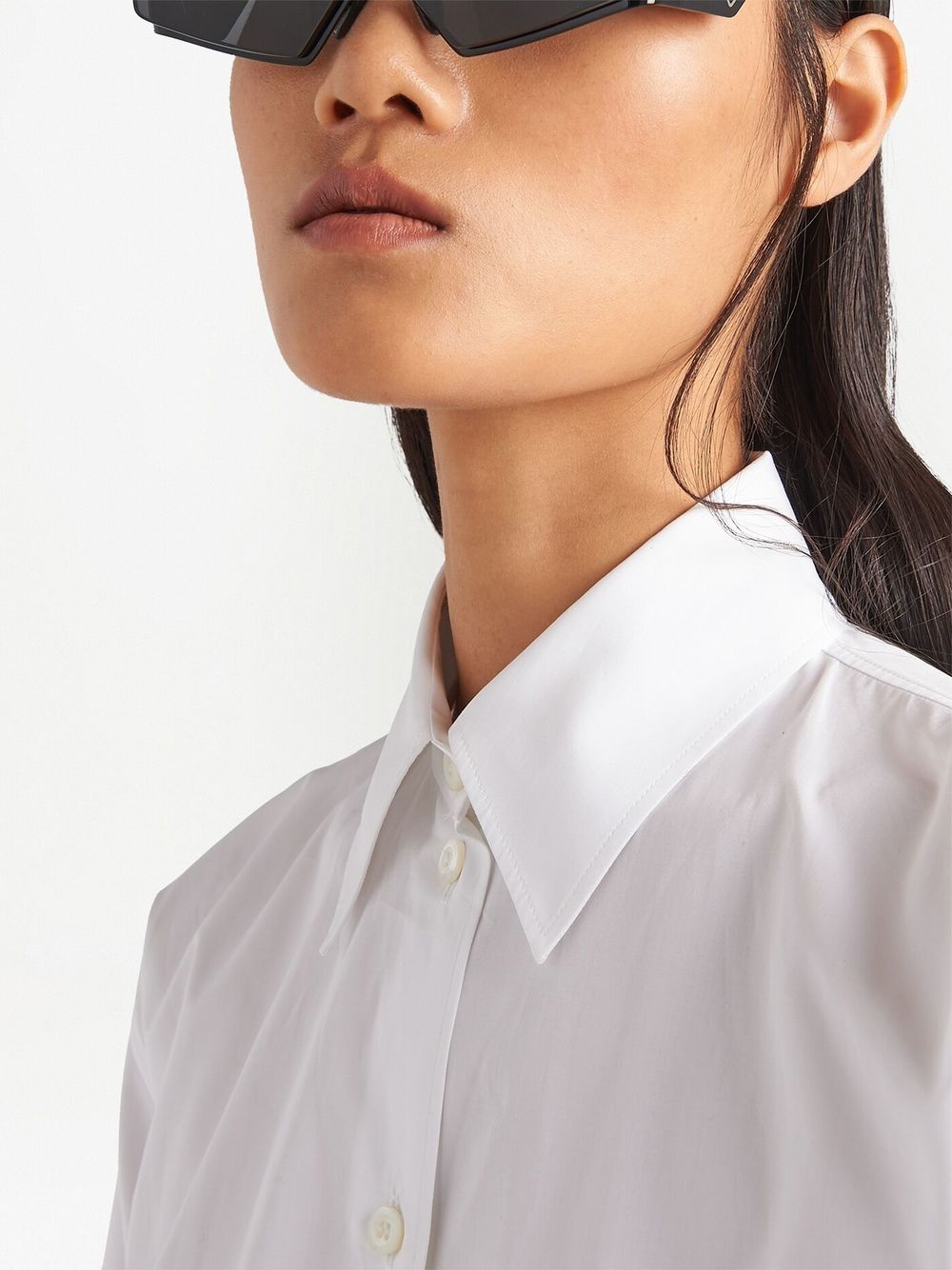 two-tone panelled shirtdress - 4