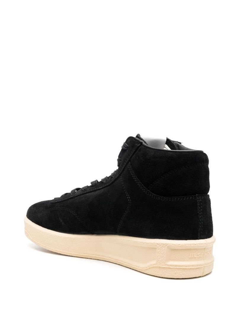 embossed-logo hi-top sneakers - 3